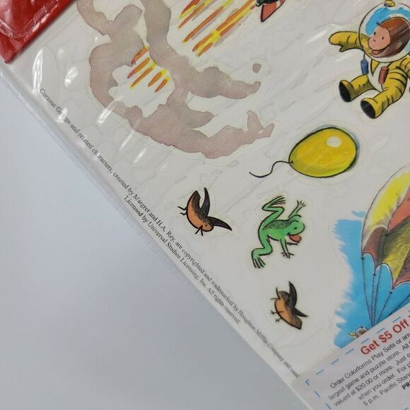 Curious George Colorforms Adventure Set Rare 2001 Promo Item Universal Studios - Picture 4 of 4